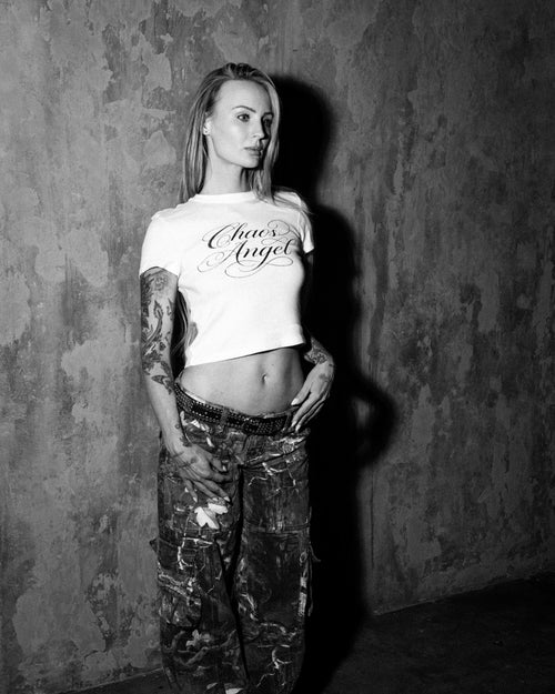 Chaos Angel Baby Tee // White